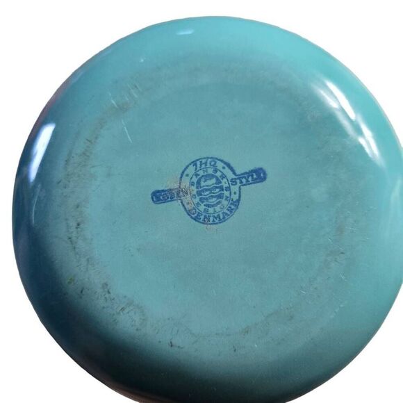 Vintage Dansk Denmark Kobenstyle Enamelware Enamel Blue Pitcher 10" size - Picture 6 of 7